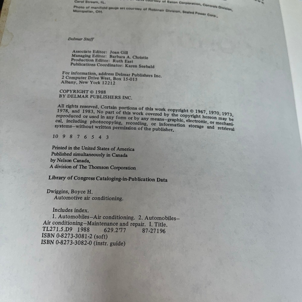 Automotive Air Conditioning 6th Edition Textbook by Boyce H Dwiggins - Picture 3 of 10
